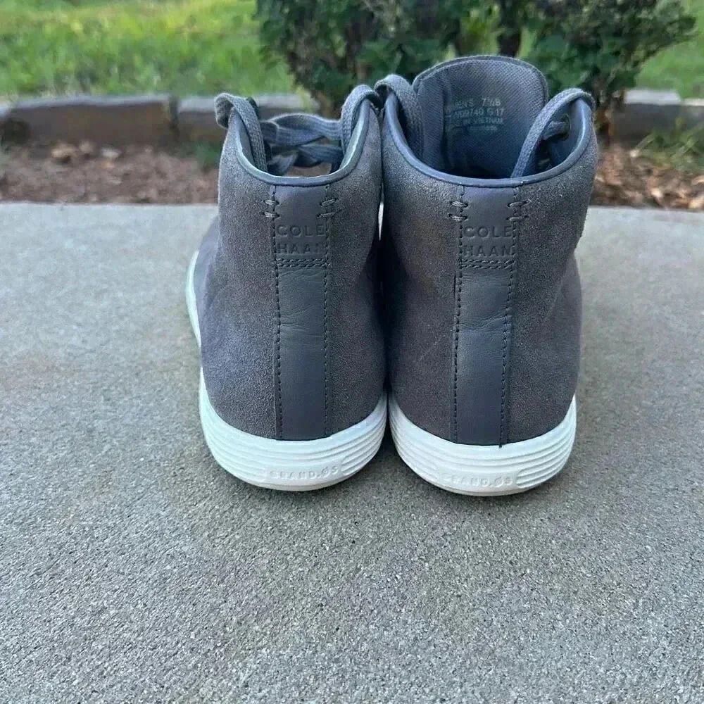 Cole Haan Gray Crosscourt High Top Sneakers- Women - Picture 4 of 12